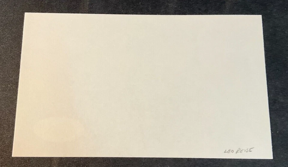 Leo Reise Signed 3x5 Index Card JSA Certified AUTO! NHL Detroit Red Wings NICE! - Image 3 of 4