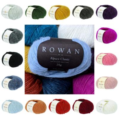 Rowan Alpaca Classic DK Alpaca Cotton Knitting Yarn Wool 25g Full