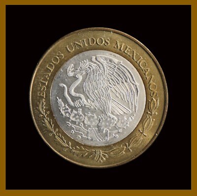 Mexico 100 Pesos Silver Coin, 2005 Bimetallic 400 Anniv. Don