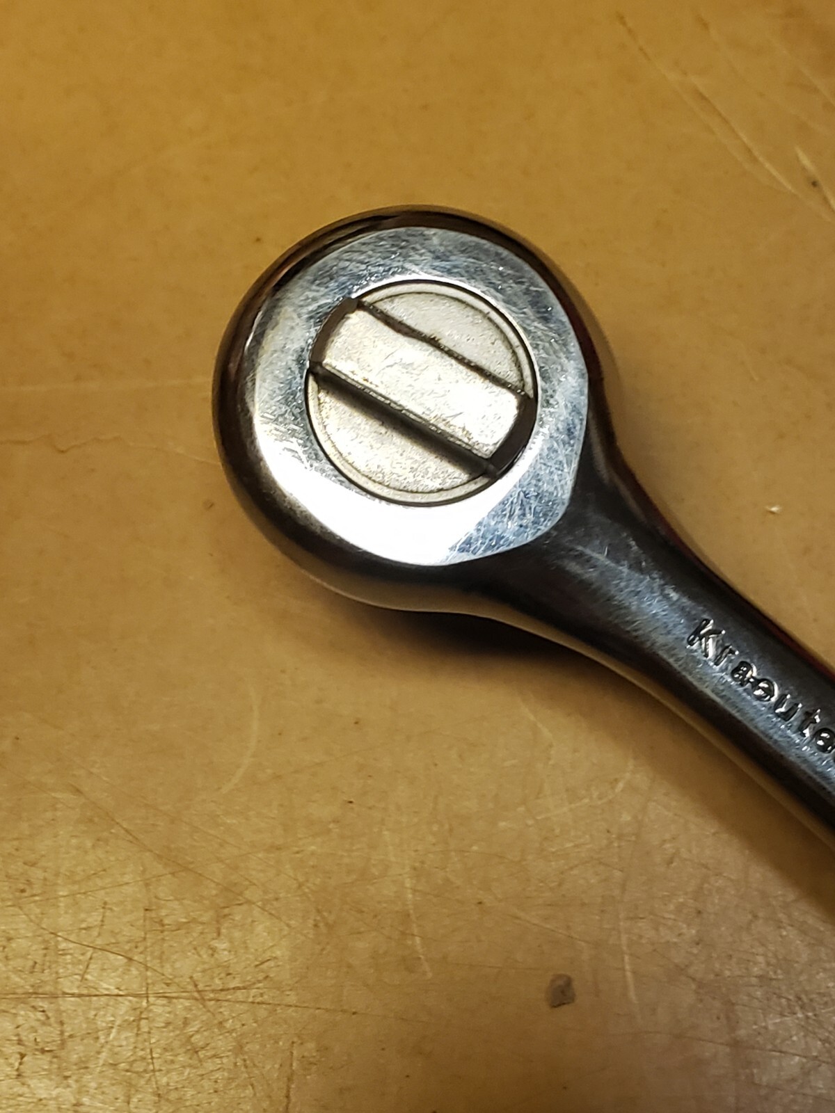 Vintage Kraeuter Tools 32070 Chrome Reversible Ratchet Wrench 3/8