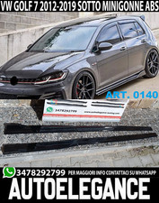 FLAPS SOTTO MINIGONNE LATERALI VW GOLF 7 & 7.5 VII 2012+ ABS NERO LUCIDO BAFFO