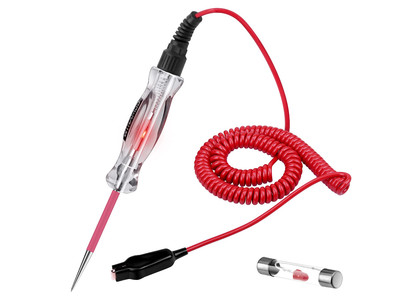 LED Bulb Automotive Circuit Tester Sharp Hard Steel Probe 6-24V Test Light Bulbs