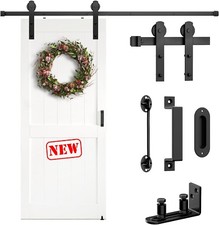 4ft Sliding Barn Door Hardware Kit Heavy Duty with Door Hook