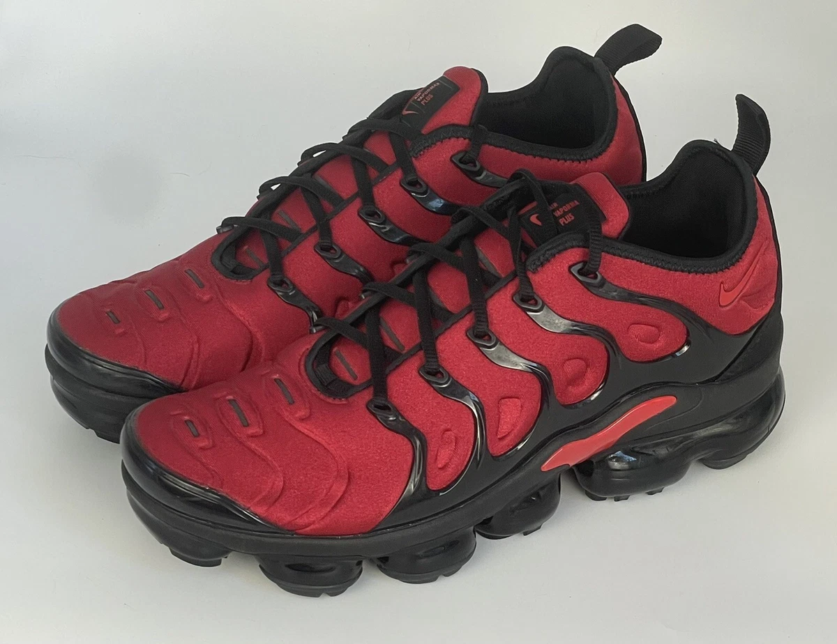 Nike Air VaporMax Plus University Red Black Shoes CU4863-600 Men’s Size 10