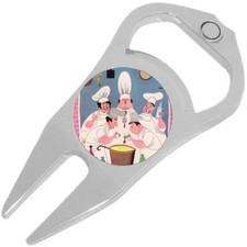 Chefs Golf Ball Marker Divot Repair Tool Bottle Opener