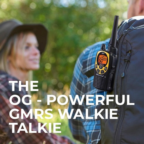 Compact GMRS Walkie Talkie Pair with SOS Siren & Rechargeable Battery Packs - Afbeelding 6 van 11