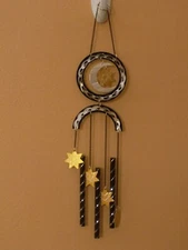 Crescent Moon & Stars Wall Hanging Wind Chimes Decor Spring/Summer 