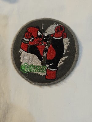Marvel Deadpool PandaPool Patch 1UP Box Red Black Used