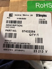 SIMPLEX 4100-5450 3 Pt. NAC CARD  566-1180 *NEW * WOW $$$$$ *SAME DAY SHIP*