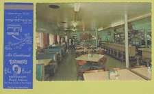Matchbook Postcard Combo - Briner's Blue Bonnet Restaurant Brazil IN