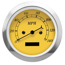 Motor Meter Racing Classic 85mm 3-38 Electrical Speedometer Odometer 140 Mph