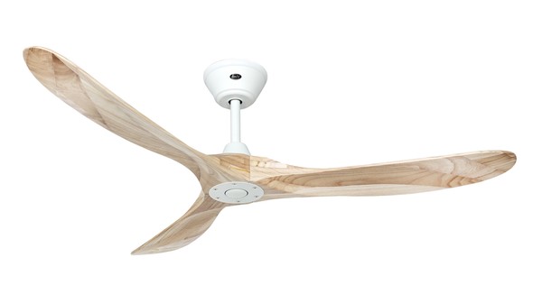 Energiespar Deckenventilator Fernbedienung Eco Genuino Weiß Holz Natur Dc LüFter-image