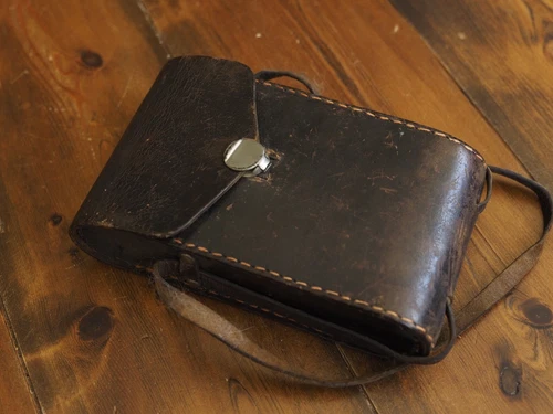 Folding camera leather hard case