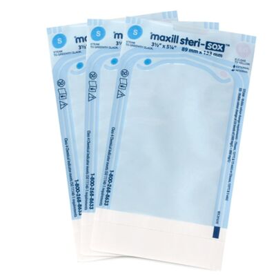 maxill steri-sox Self Sealing Sterilization Pouches, 3.5'' x 5.25'', 200/Box