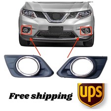 Fits 2014-2016 Nissan Rogue Fog Lamp Bezel Cover Trim Lh Rh Wchrome New Fits 2014-2016 Nissan Rogue Fog Lamp Bezel Cover Trim Lh Rh Wchrome New