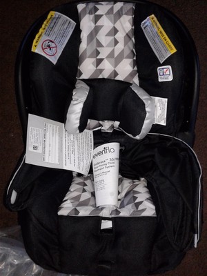 evenflo black and gray car seat