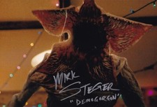 MARK STEGER signed Autogramm 20x30cm STRANGER THINGS in Person autograph COA