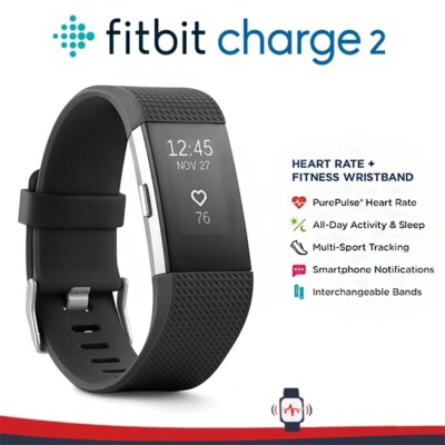 Fitbit Charge 2 Fitness Gesundheit Smartwatch Herzfrequenzmesser Aktivitätstracker