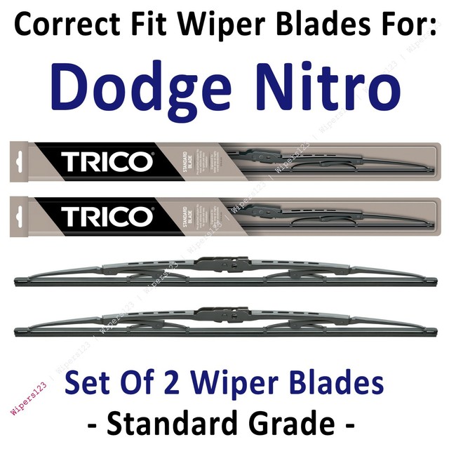 Wiper Blades 2Pack Standard Wipers fit 20072011 Dodge Nitro
