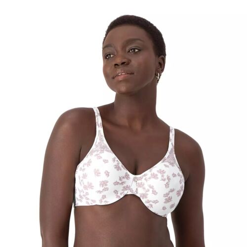 Bali Passion for Comfort Minimizer Underwire 3385 White Floral Print 34DDD NWT