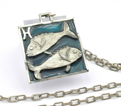 Vintage Modernist Italian Chain Pendant 