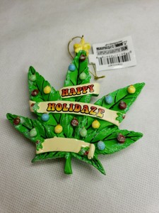 Happy Holidaze Cannabis Christmas Ornament Festive Holiday ...