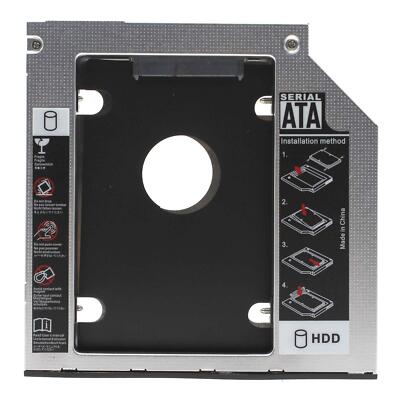 New SATA 2nd HDD SSD caddy adapter for Laptops 9.5mm Optical Hard Drive Bay