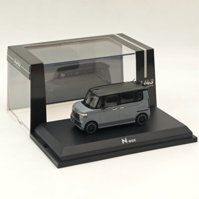 Hobby Japan 1/43 N-BOX Custom Slate Grey Pearl & Black Diecast