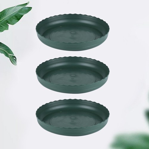 3 Pcs Plastic Flower Pot Bottom Support Office Drip Trays Potted Plants Pots