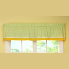 Carter's Animals Collection Window Valance, 60 x 14 Yellow Green Stripes 9698