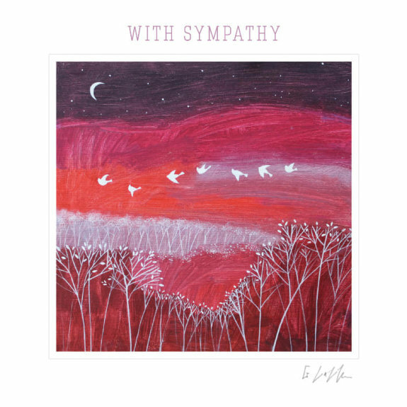 Night Flight - With Sympathy Blank Greeting Card with Envelope