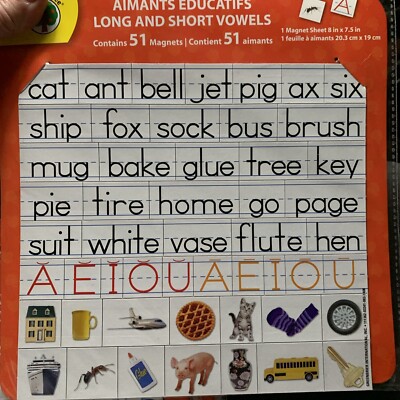 *NEW*Teaching Tree Educational Magnets, Vowels 51, Colors, 39, And Numbers 67