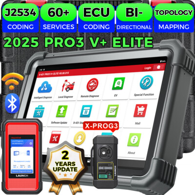 LAUNCH X431 PRO3S ELITE V+ 5.0 PRO5 Car Diagnostic Tool J2534 Programming Coding
