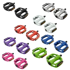 NEW ALLOY 1/2" OR 9/16" Axle Flat Platform Pedal for Track Fixie MTB Cruiser Kid