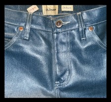 Todd Oldham Jeans Men  s Sz 30w 34L Plasticized Denim Vintage 90s Mint Condition