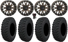 System 3 ST-3 14" Wheels Bronze 29" Trekker Tires Can-Am Commander Maverick