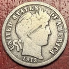 1913-S Barber Dime. Better Date. Free Shipping