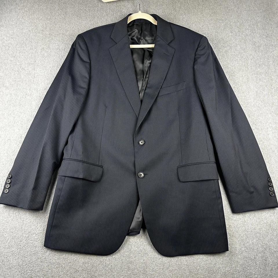 Traje Brooks Brothers Para Hombre 42R 36W Azul Marino Rayas 1818 Madison Reda Hecho en Italia Foto 2 de 4