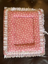 Vintage Pink Floral Lace Padded Photo Album Scrapbook Ribbon Tie Country Cottage