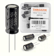 1000Uf 10V 8  12Mm 20Pcs Electrolytic Capacitor 1000 Uf MFD 10 Volt 0.32 