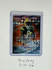 Topps 2025 Chrome Football Matthew Golden Rookie Autograph Serial #/25 Packers