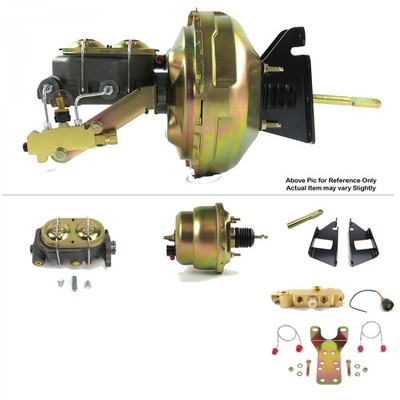 1973-1987 Chevy Truck FW Mount Power 7'' Dual Brake Booster Kit BM Disc / Drum 