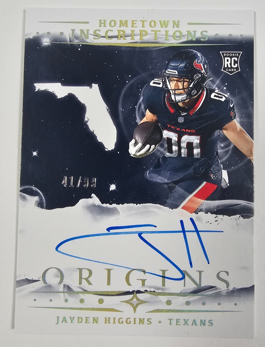 2025 Panini Origins - Rookie Autographs Hometown Inscriptions Jayden Higgins /99
