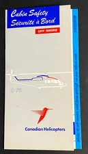 Canadian Helicopters Sikorsky 76 Off-Shore Safety Card - 9/90