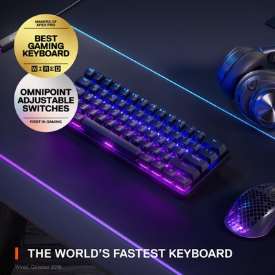 SteelSeries - Apex Pro Mini 60% V2 Wireless Mechanical OmniPoint