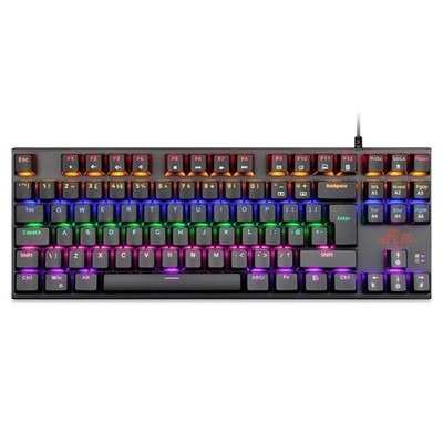 Rii RK908 7 Farben Mechanische Gaming Tastatur 87 Tasten LED Hintergrundbeleuchtung - UK Layout