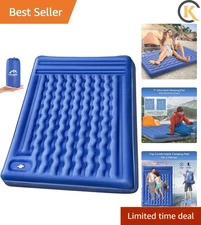 Double Sleeping Pad Camping, Self Inflating 6'' Extra-Thick 2 Person Pillow B...