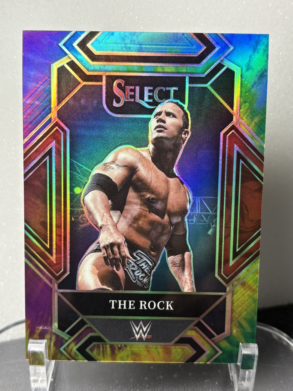 2022 Panini Select WWE Mezzanine The Rock #301 💥Tie-Dye Prizm /25 💥