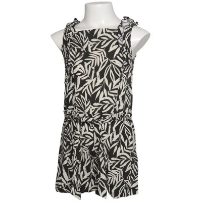 Zeeman, Jumpsuit, Größe: 110/116, Schwarz/Weiß, Viskose, Blumen #MNg