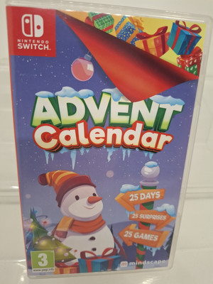 ADVENTSKALENDER NINTENDO SWITCH SPIEL UK PAL CARTRIDGE MIT POSTKARTE
